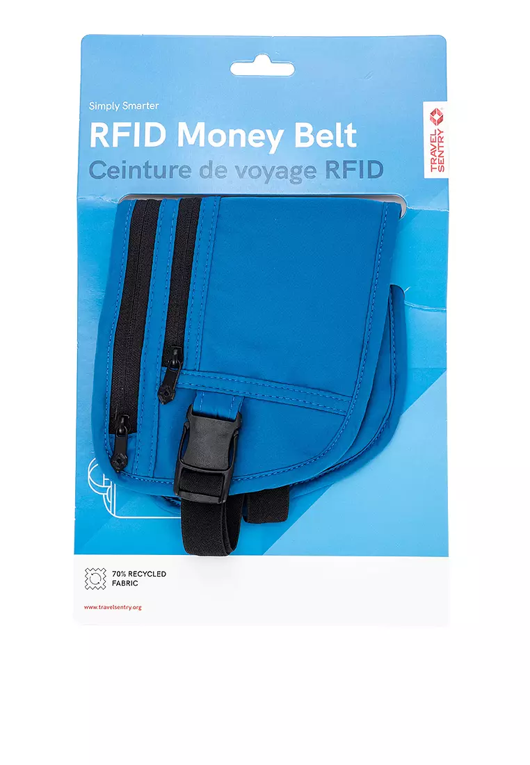 RFID Money Belt Blue