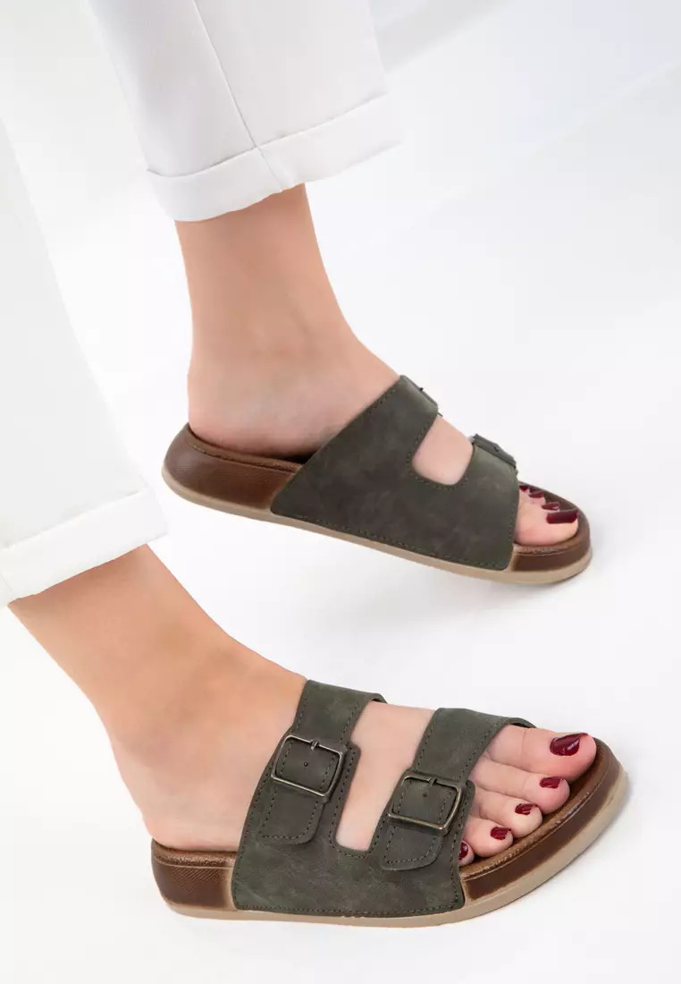 Khaki Unisex Slippers 20723