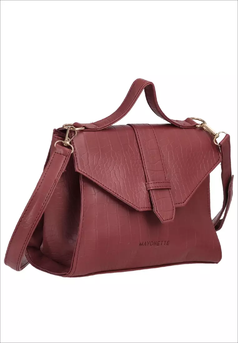 MYNT By Mayonette Andara Croco Sling Bag - Tas Selempang Wanita 2021 - Pink