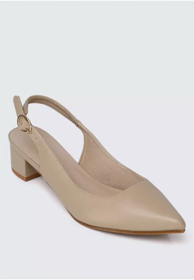 Valerie Comfy Heels In Nude