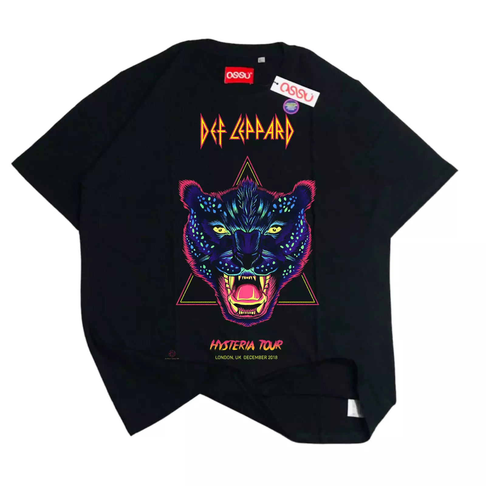 Ossu Def Leppard Hysteria Tour Black T-shirt