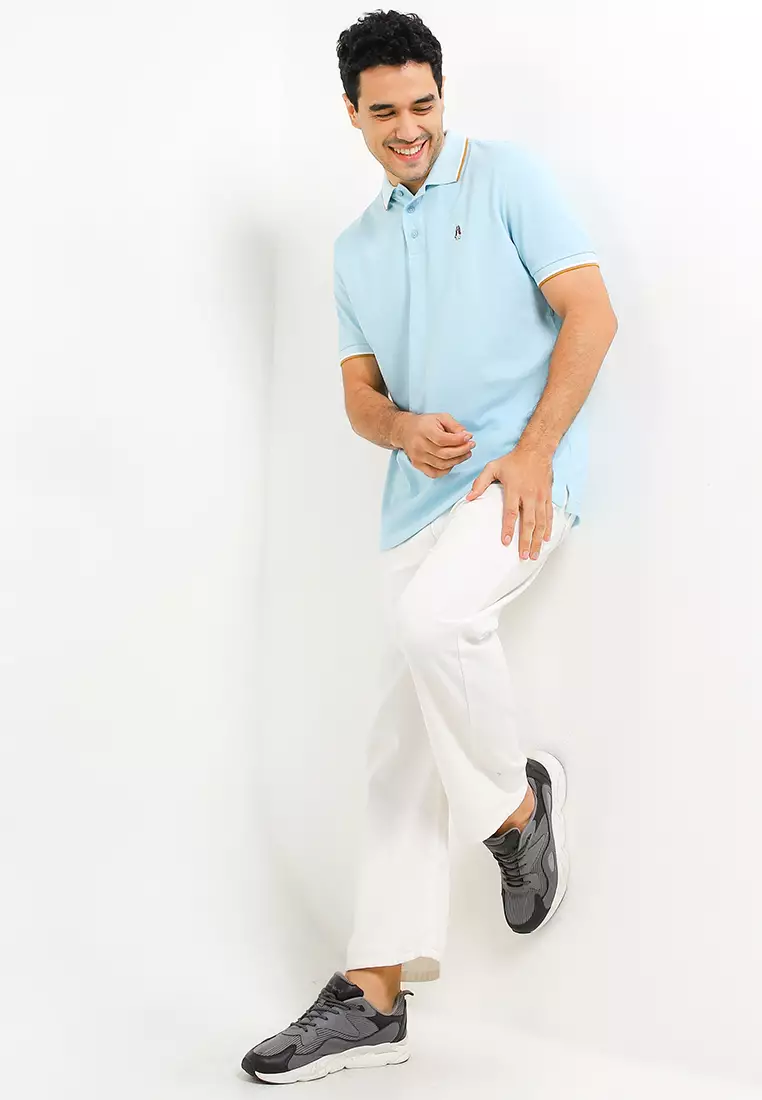 Mailer Stripe Flatknit Polo Shirt