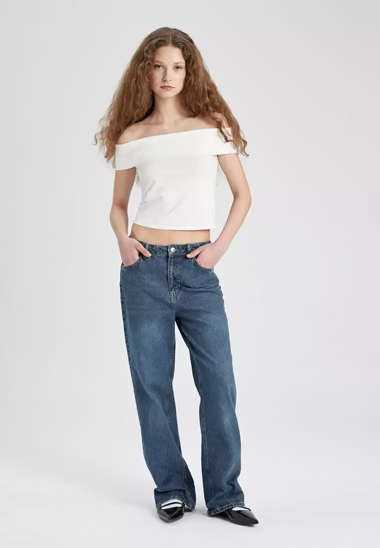 Off Shoulder Crop Top