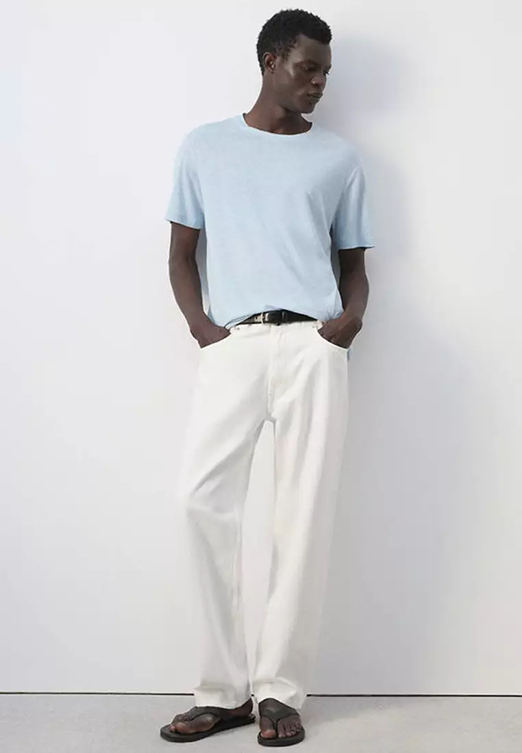 Slim Fit Linen-Blend T-Shirt