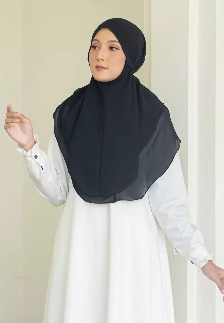 Bergo Khimar Azzura Black