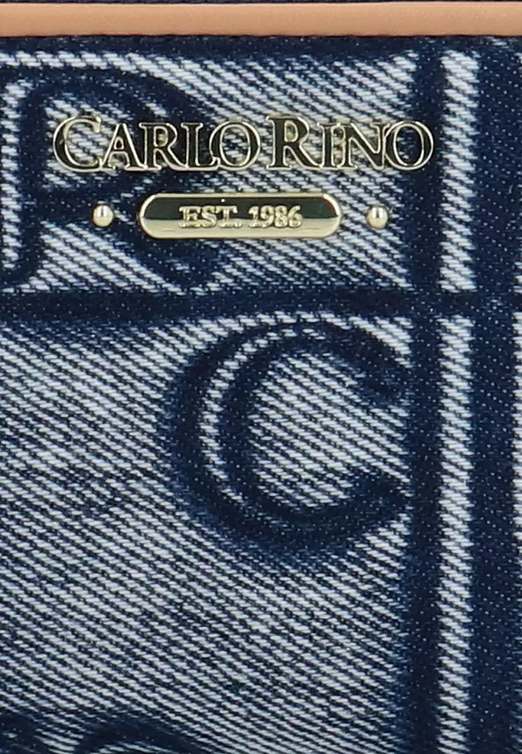 Carlo GEO Denim Short Wallet - Dark Blue
