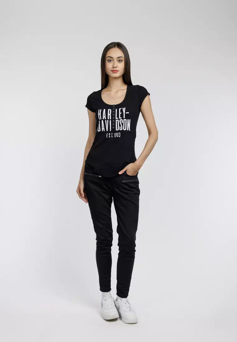 Harley-Davidson Cali Henley Knit Top