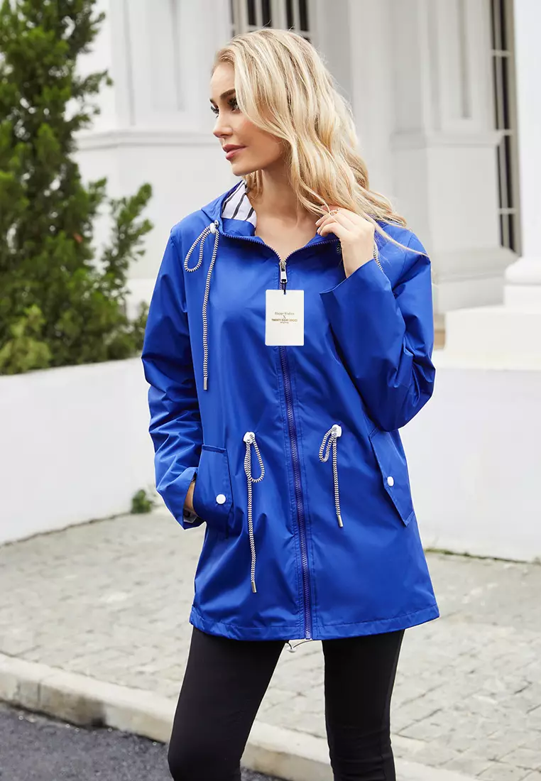 Buy HAPPY FRIDAYS Thin Hooded Trench Coat AD-F235 Online | ZALORA Malaysia