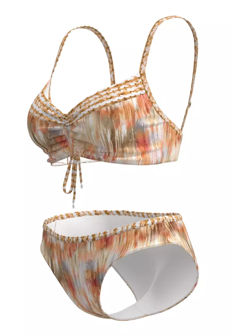 Mirage Earth Ruched Front Bikini Set