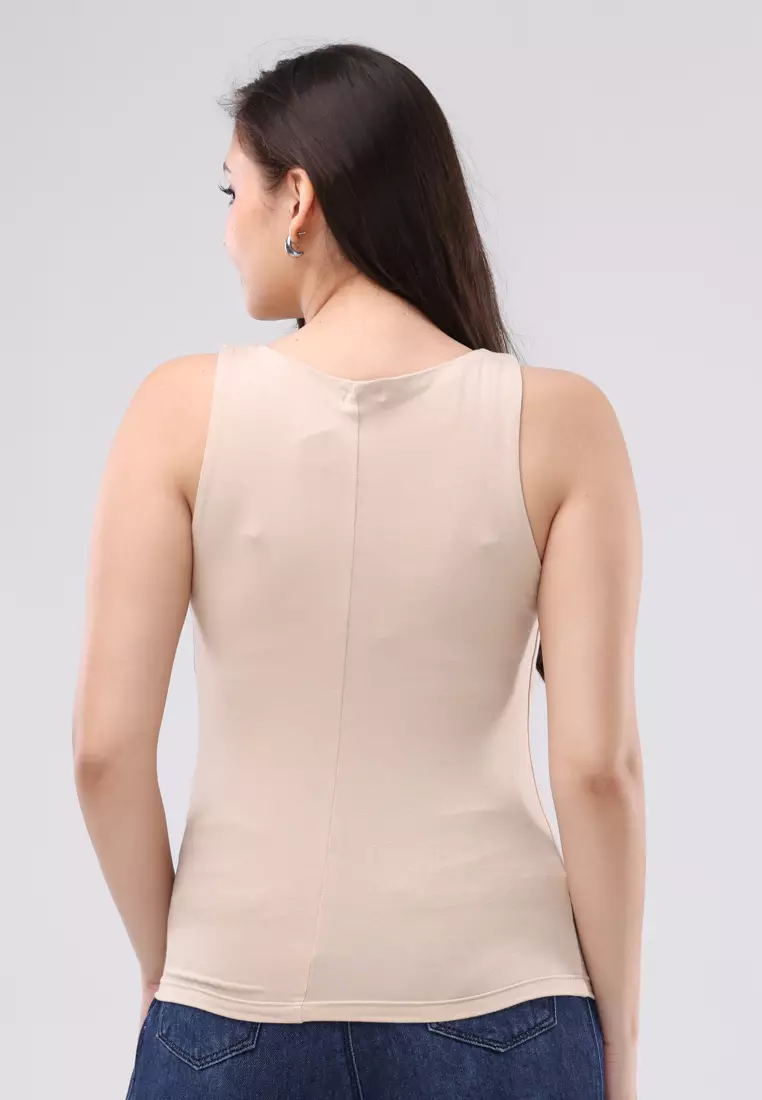 Jap. Cotton Knits Sleeveless Blouse