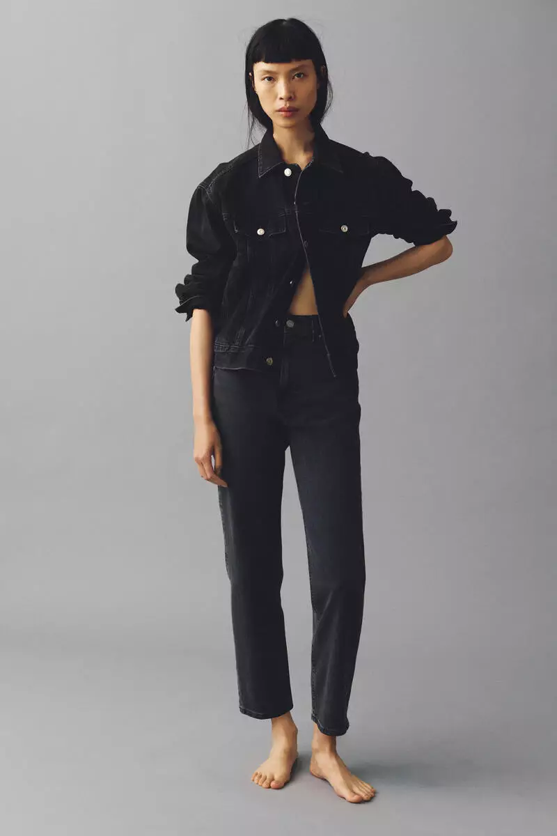 Mom Slim Fit High Waist Ankle Jeans