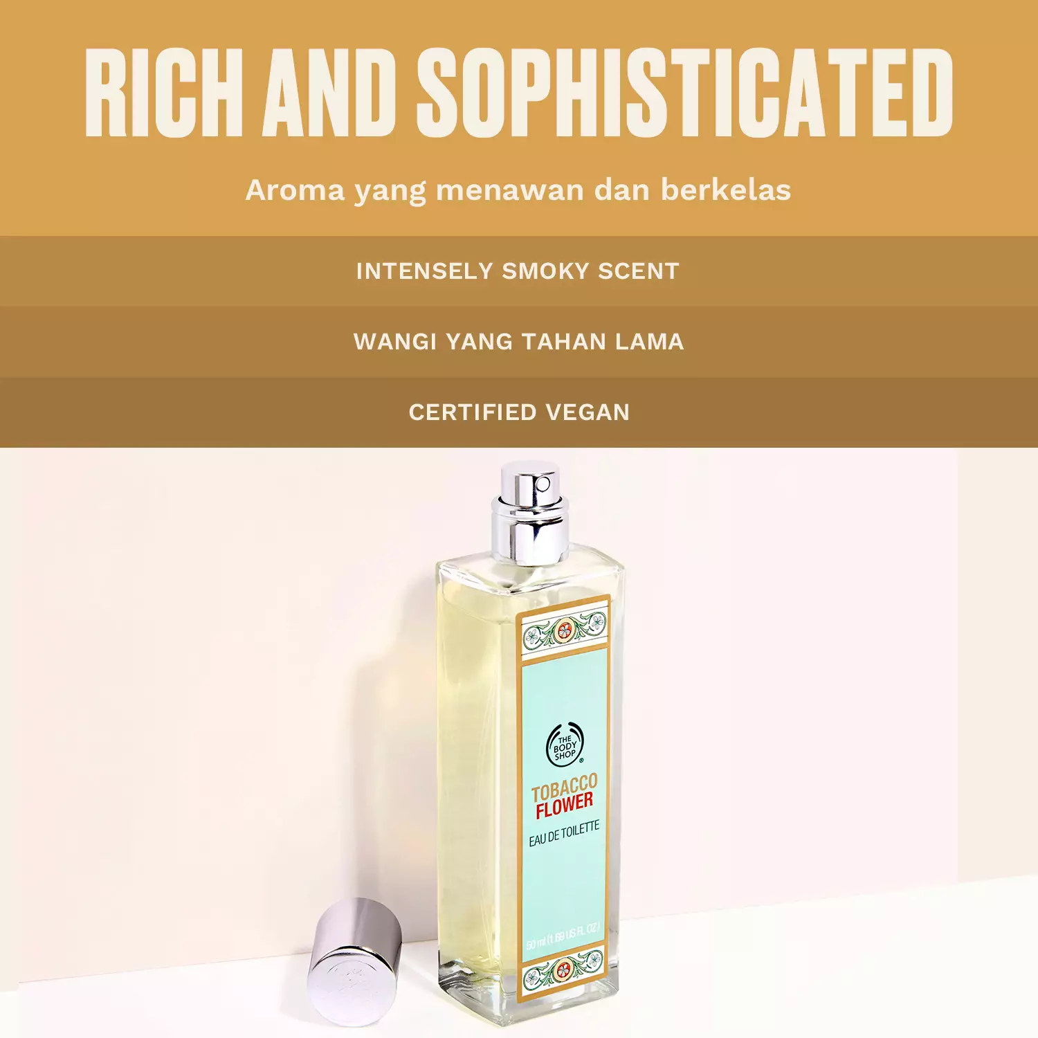 The Body Shop Tobacco Flower Eau De Toilette Parfum EDT 50ml