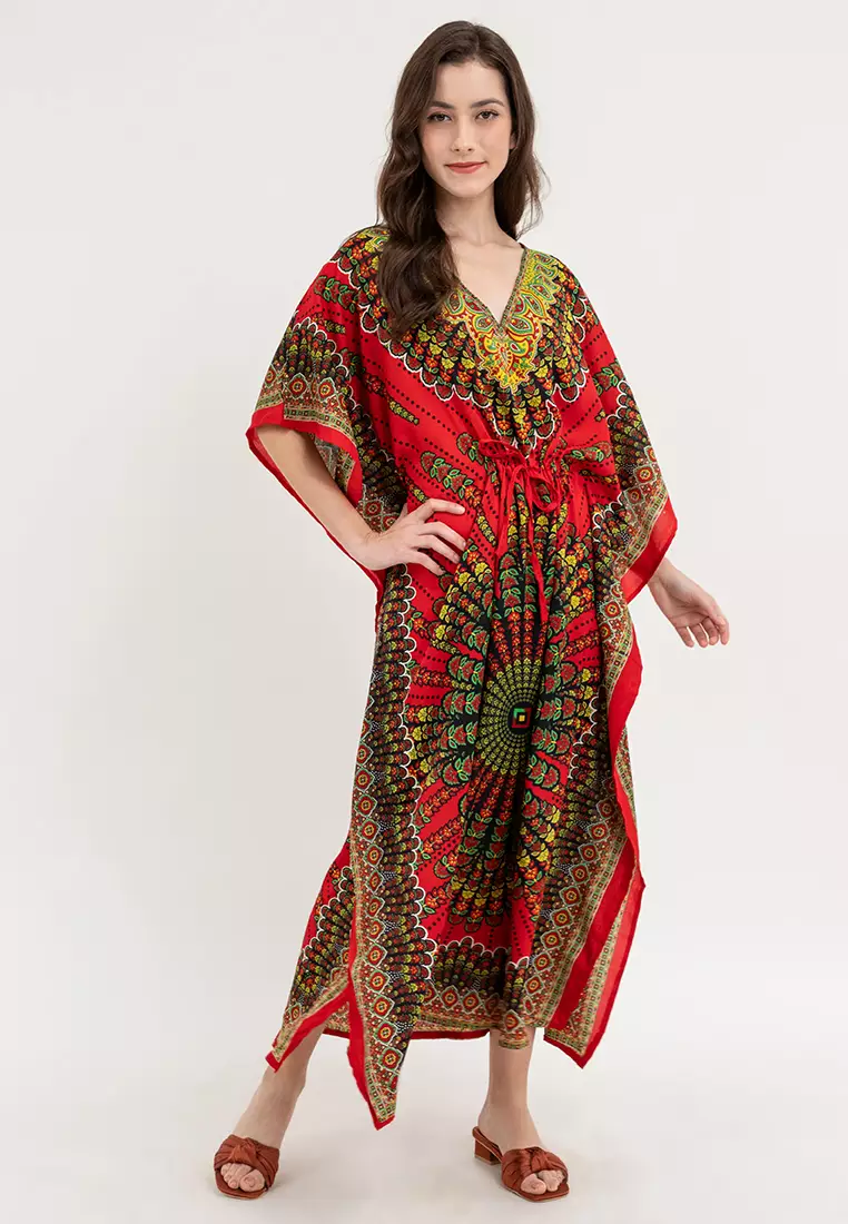 Victoria Vneck Kaftan Dress