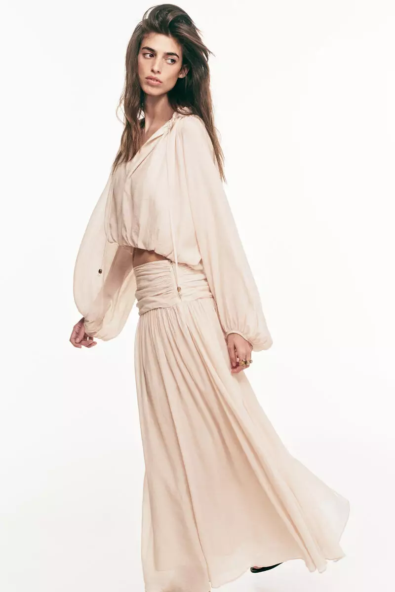 Oversized crêpe blouse