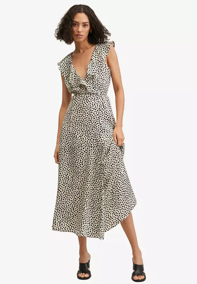 Mango black hotsell polka dot dress