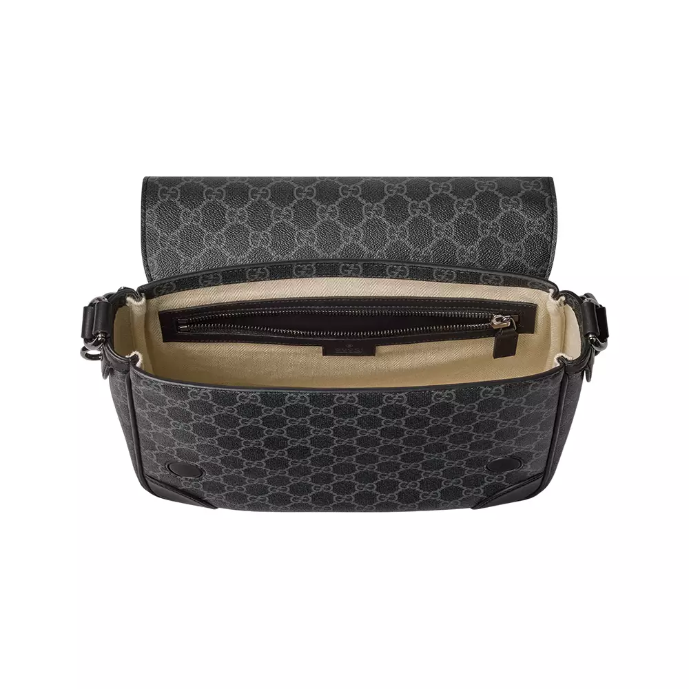 GG Emblem Medium Crossbody Bag Black