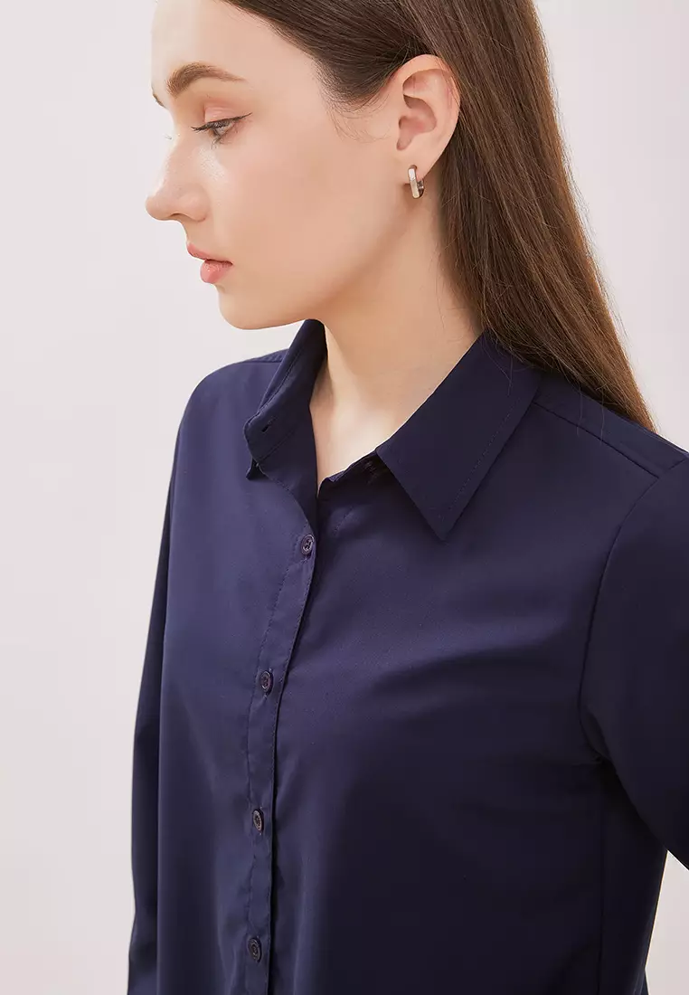 DUST Kemeja Atira Navy (D.116500)