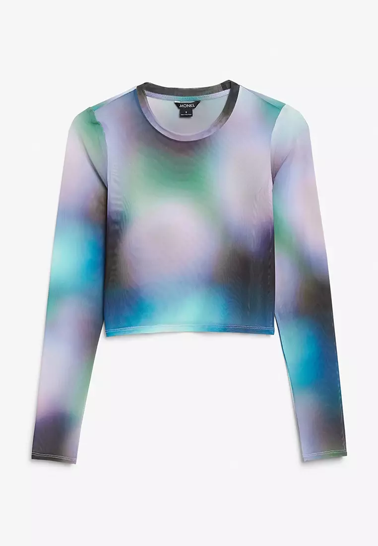 Buy Monki Long Sleeves Cropped Mesh Top 2024 Online | ZALORA Philippines