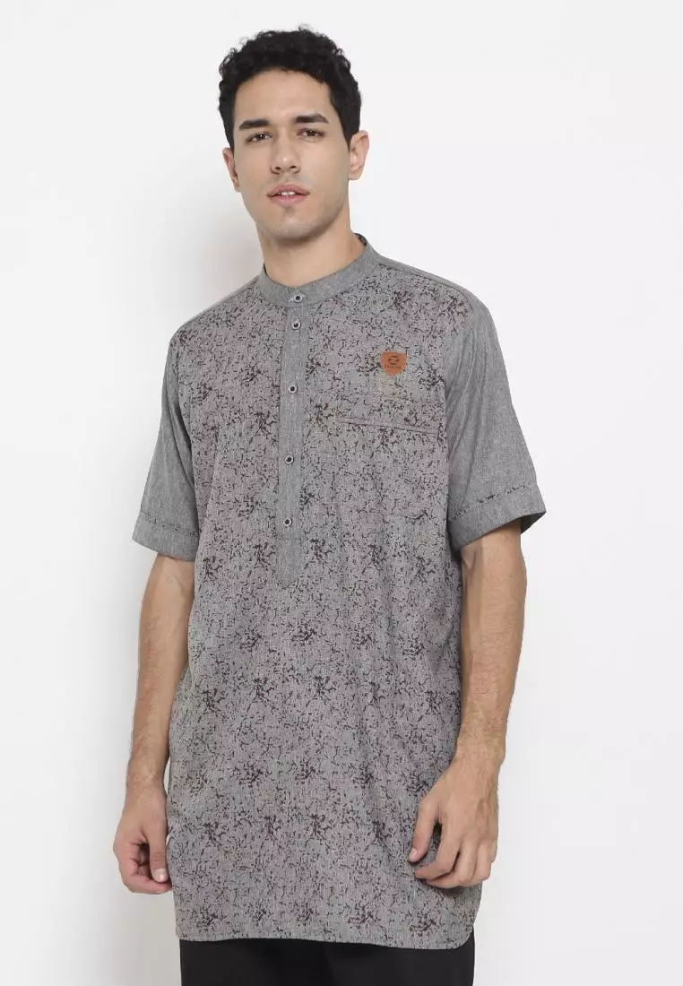 Zayidan Baju Koko Gamis Muslim Pria Fudail Pdk - Abu Motif