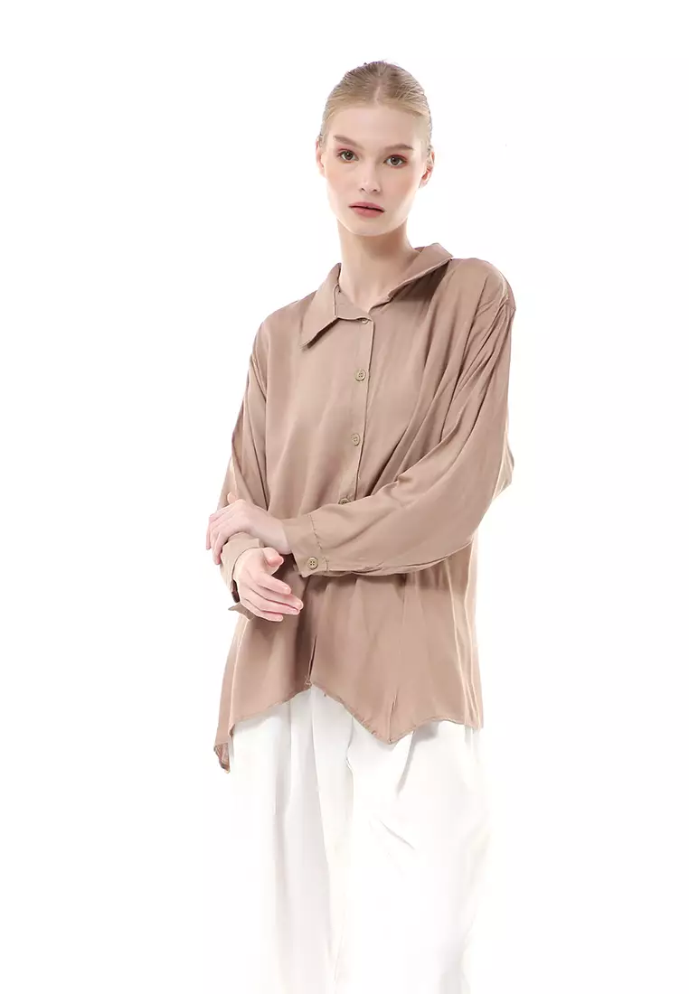 Ayudia Shirt Long Sleeve Atasan Wanita Premium Quality - Coksu
