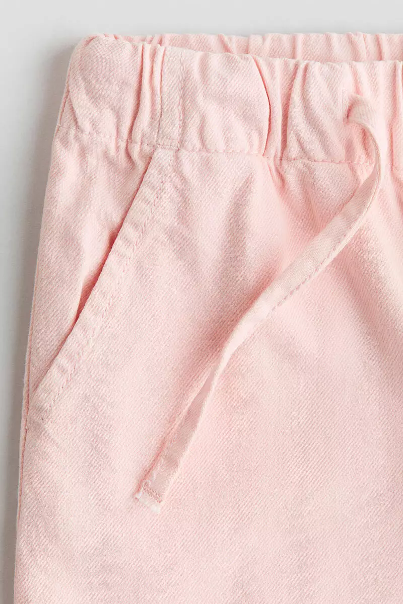Frill-trimmed cotton trousers