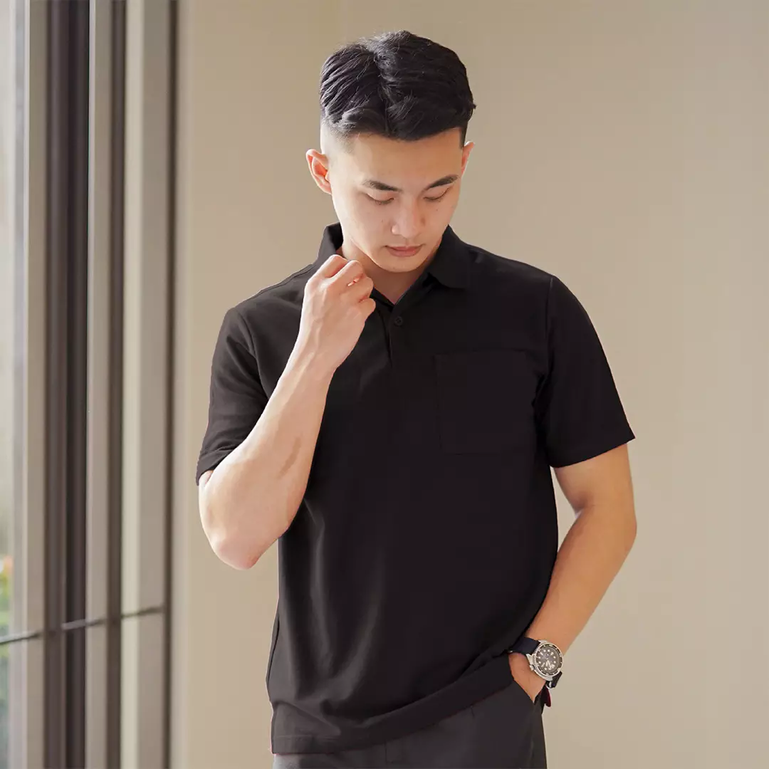 Kale PARKER BLACK / Polo Shirt Reguler Fit / Kaos Polo Pria / Kaos Pria / Kaos Kerah