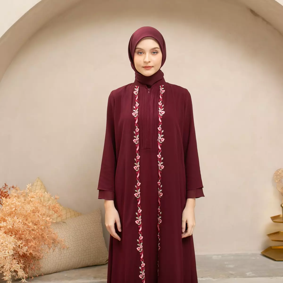 EPC Gamis Audrey - Burgundy - Embroidery Collection