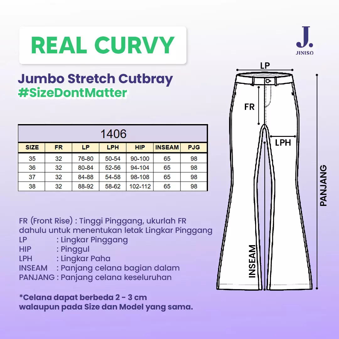 Cutbray Big Size Jeans 1406 REAL CURVY