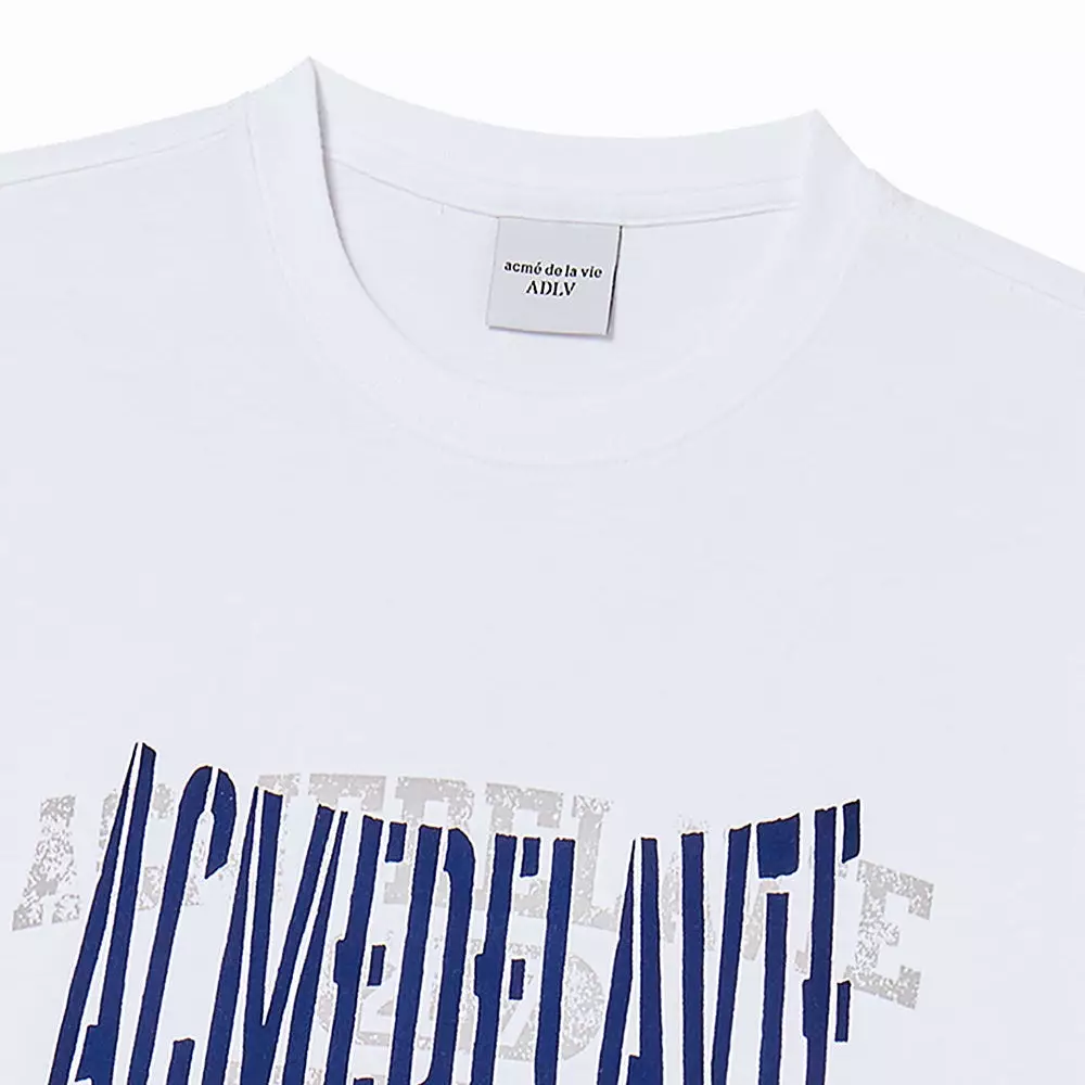 DOUBLE LAYER LOGO WIDE SHORT SLEEVE T-SHIRT WHITE
