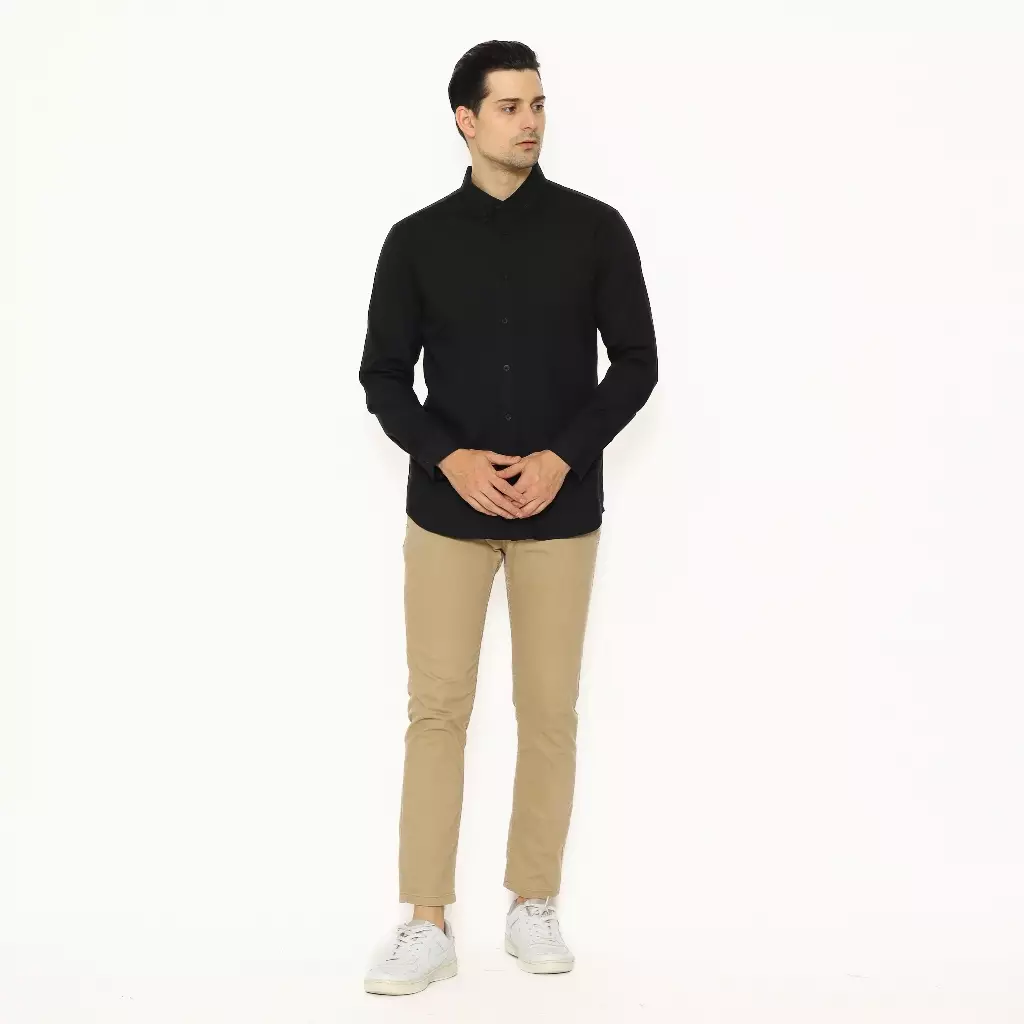 AMK Kemeja Pria Lengan Panjang SHS CHIKO L/S Hitam