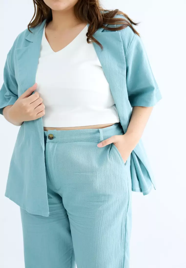Plus Size Blazer Lorraine Carulean Blue