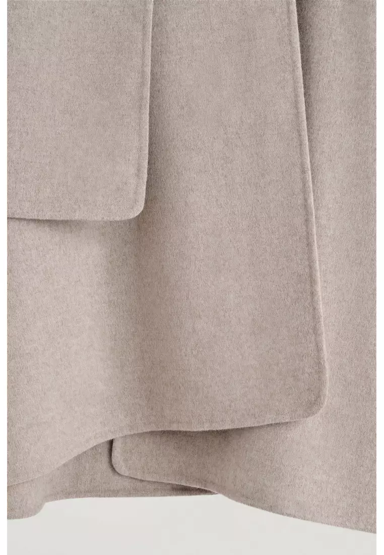DOUBLE-FACED WOOL SCARF CAPE