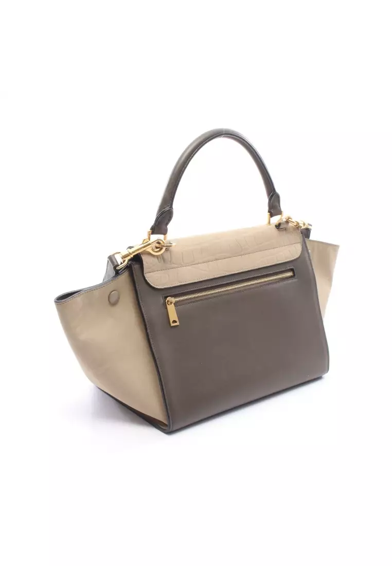 Buy CELINE Pre-Loved Celine trapeze Small croc embossed 2WAY