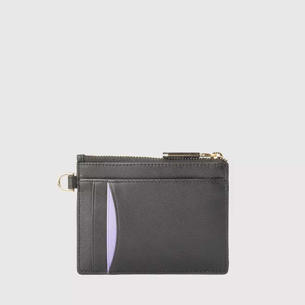 BRAUN BUFFEL PAN COIN HOLDER WITH EXTERNAL CARD SLOTS
