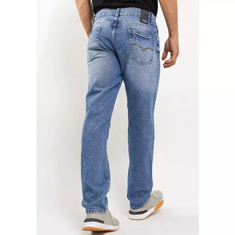 TRIPLE Celana Jeans Non Stretch Regular Slim Medium Wash (191 858 BWD)