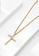 HAPPY FRIDAYS gold Cross Zircon Titanium Steel Necklace JW QF-DZ251 8696DAC414716FGS_4
