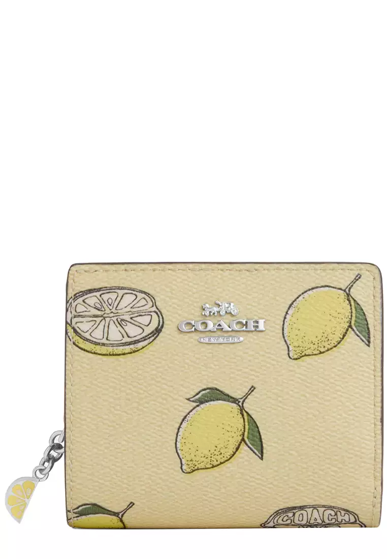Snap Wallet With Lemon Print - Garden Glade Multi CAP19