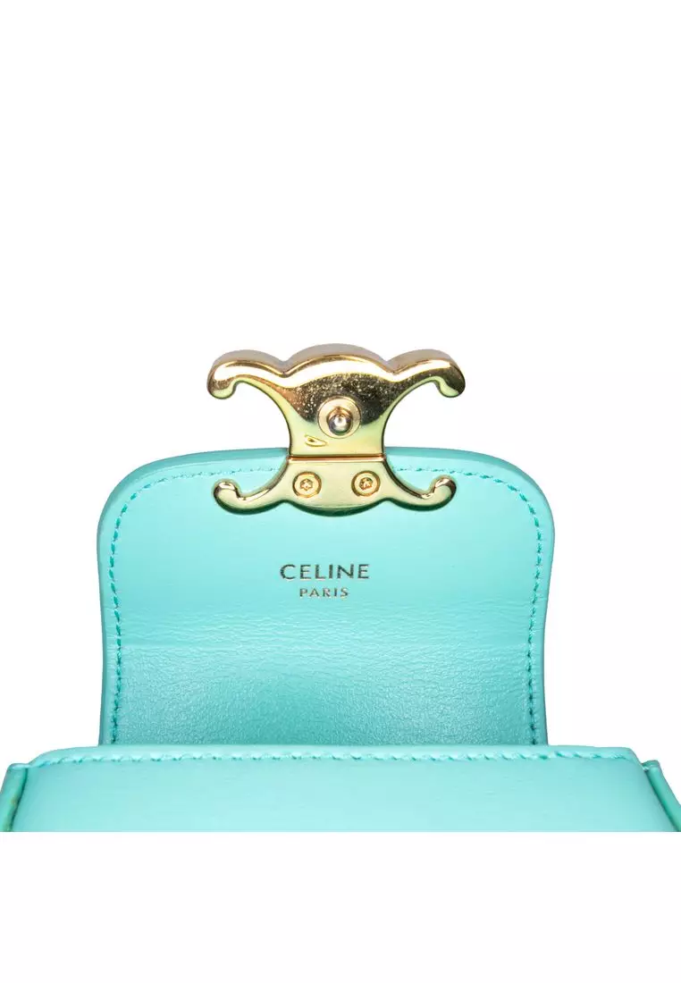 Buy CELINE Pre-Loved Celine Leather Triomphe Airpods Case With