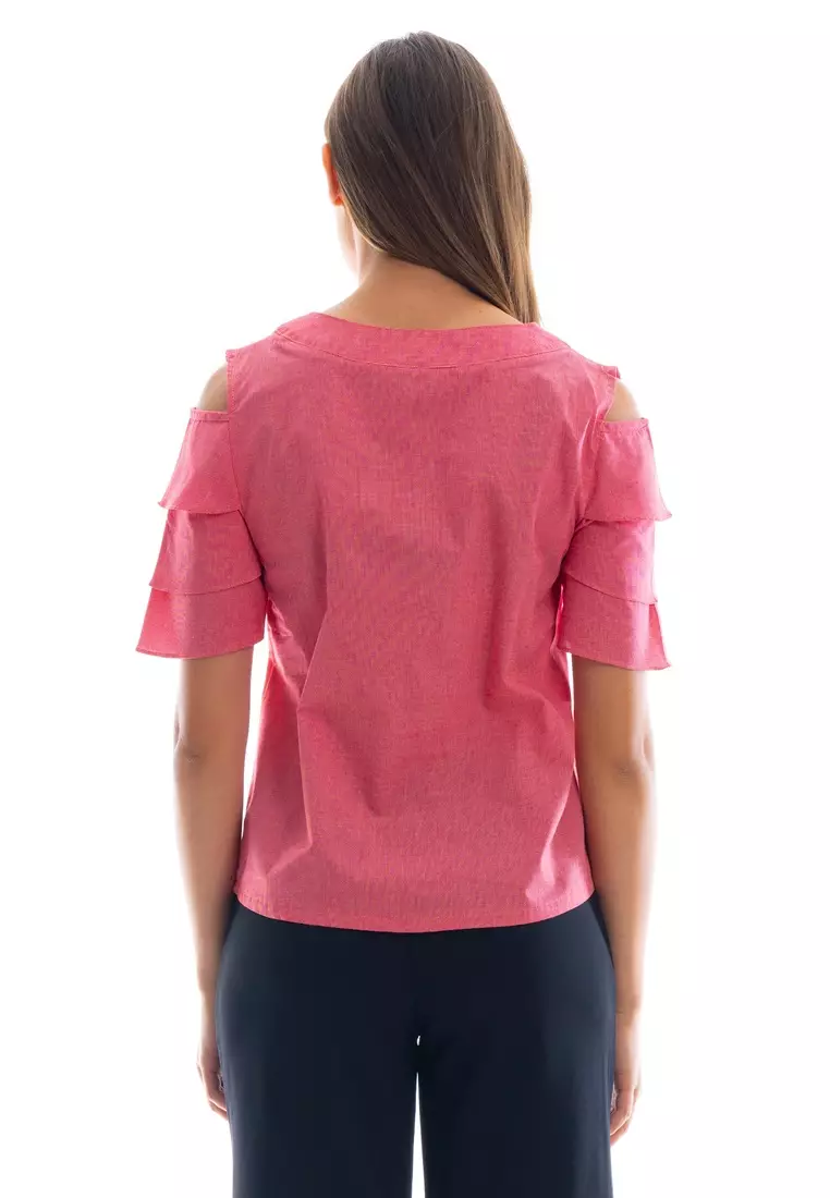Jual VOERIN Priscilla Top Merah Original 2025 | ZALORA Indonesia