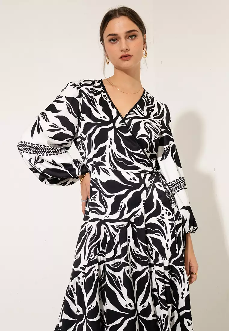 Polyester wrap 2025 dress