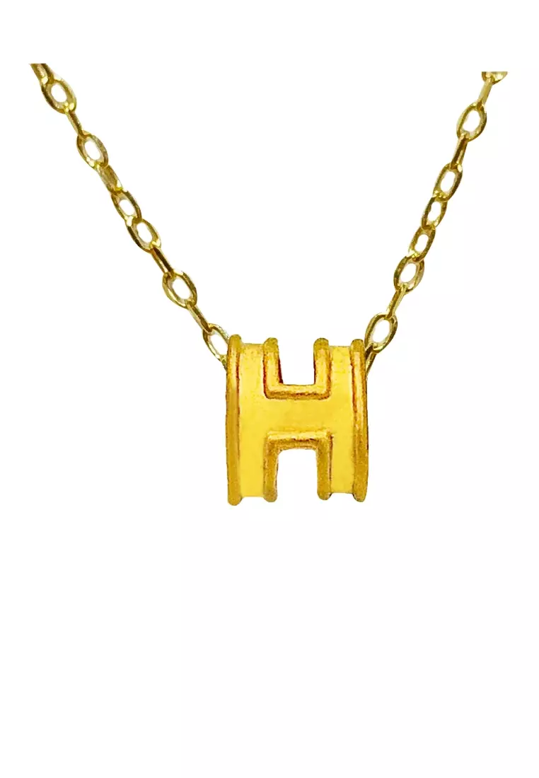 Buy LITZ SPECIAL LITZ 999 24K Gold H Charm with 14K Gold