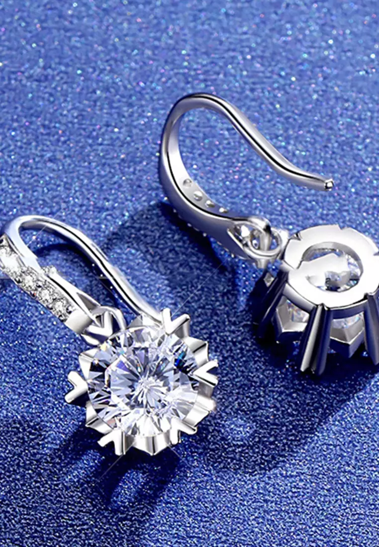 Anting Anting Wanita Berlian Snowflake Style Original Fashion Antingan