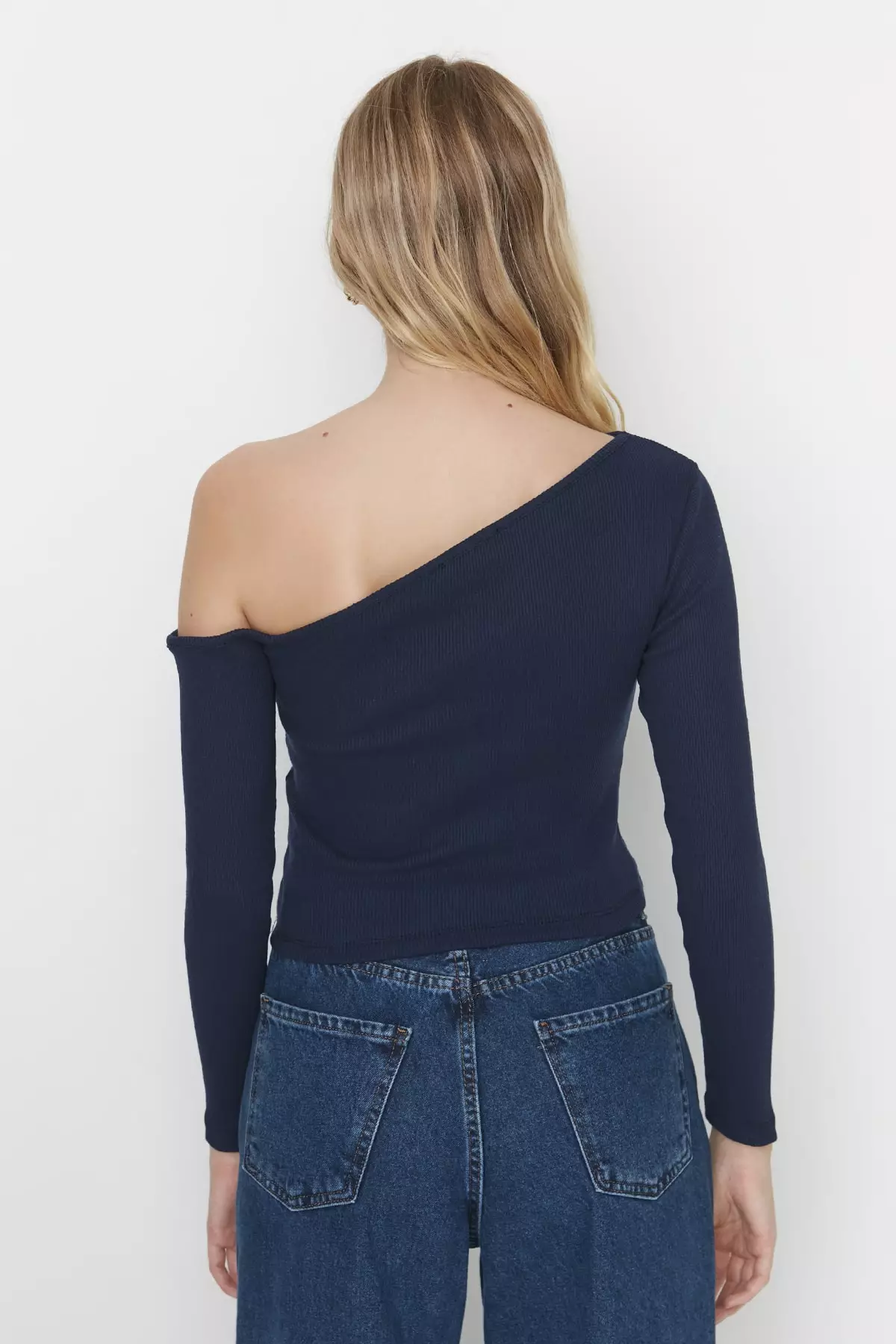 Buy Trendyol Fitted Asymmetrical Rib Top 2025 Online | ZALORA