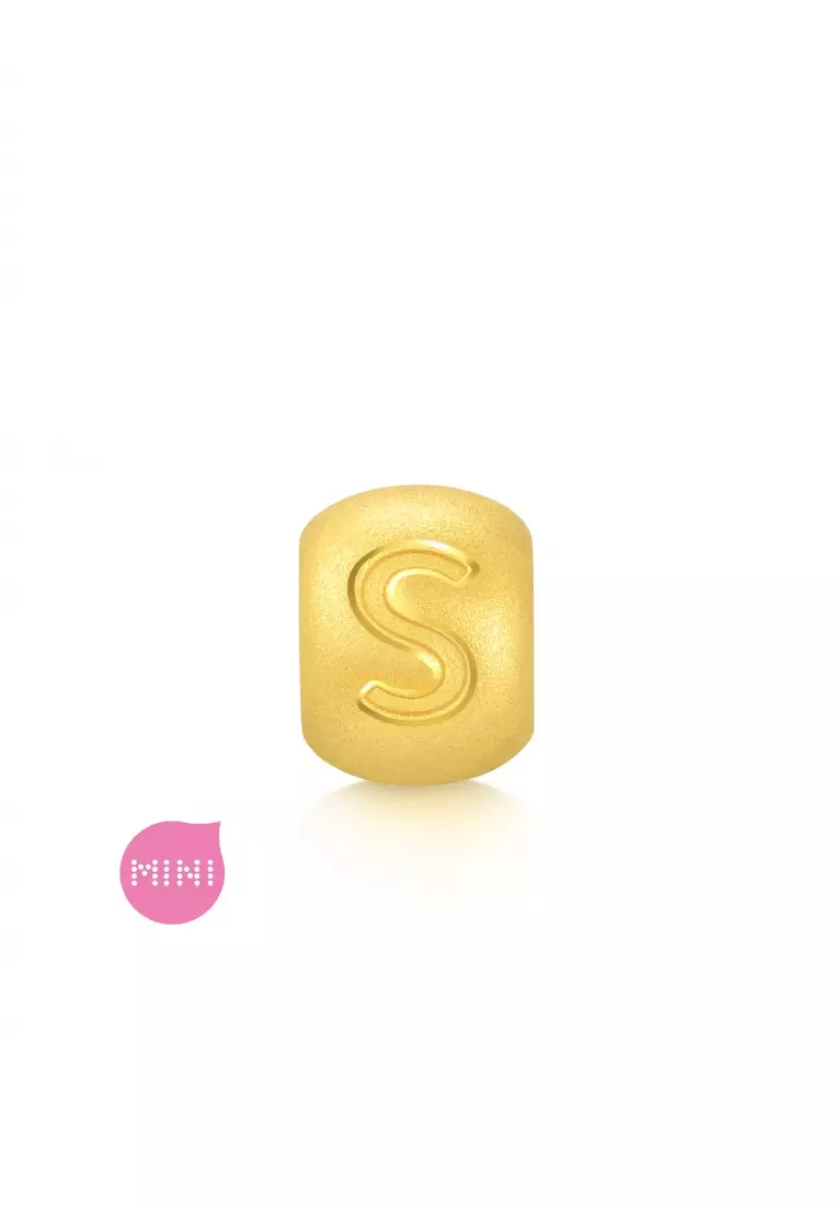 Charme 999 24K Gold Letter S Alphabet Charm 92913C (Bracelet not included)
