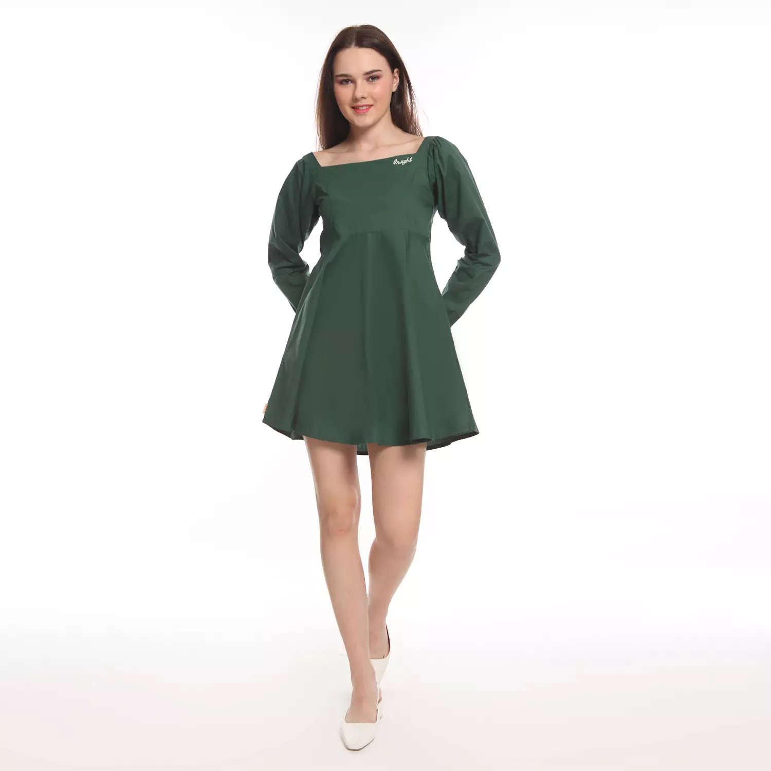 Insight Dress Wanita Hijau C Sasha Mini Dress Planet Surf