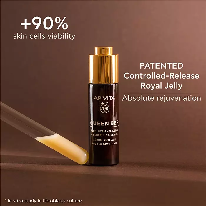Apivita Queen Bee Absolute Anti-Aging & Redefining Serum 30 ml | Serum Anti Aging Mengurangi Kerutan Mengencangkan Kulit Mengangkat Kontur Wajah