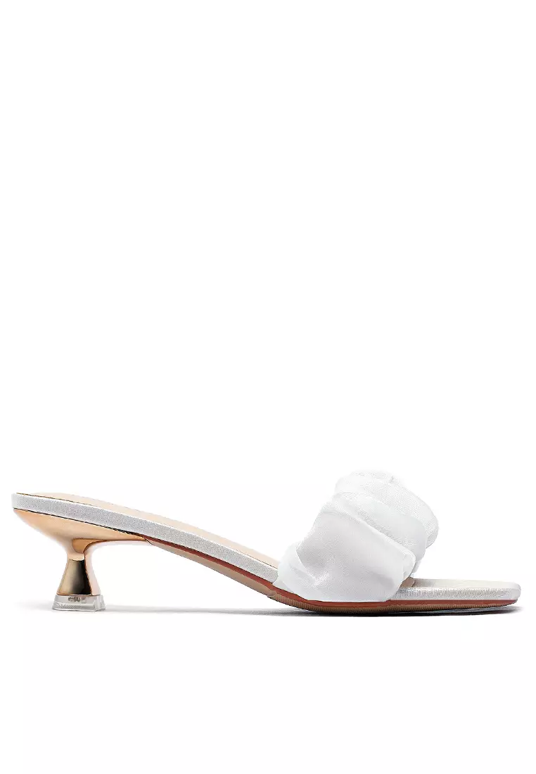 Discount on Twenty Eight Shoes  shoes - SKU: Pleated Satin Slippers 8745-4