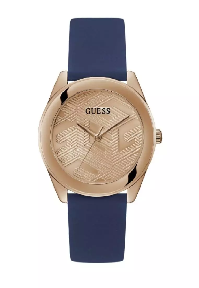 Guess rubber 2024 strap watch