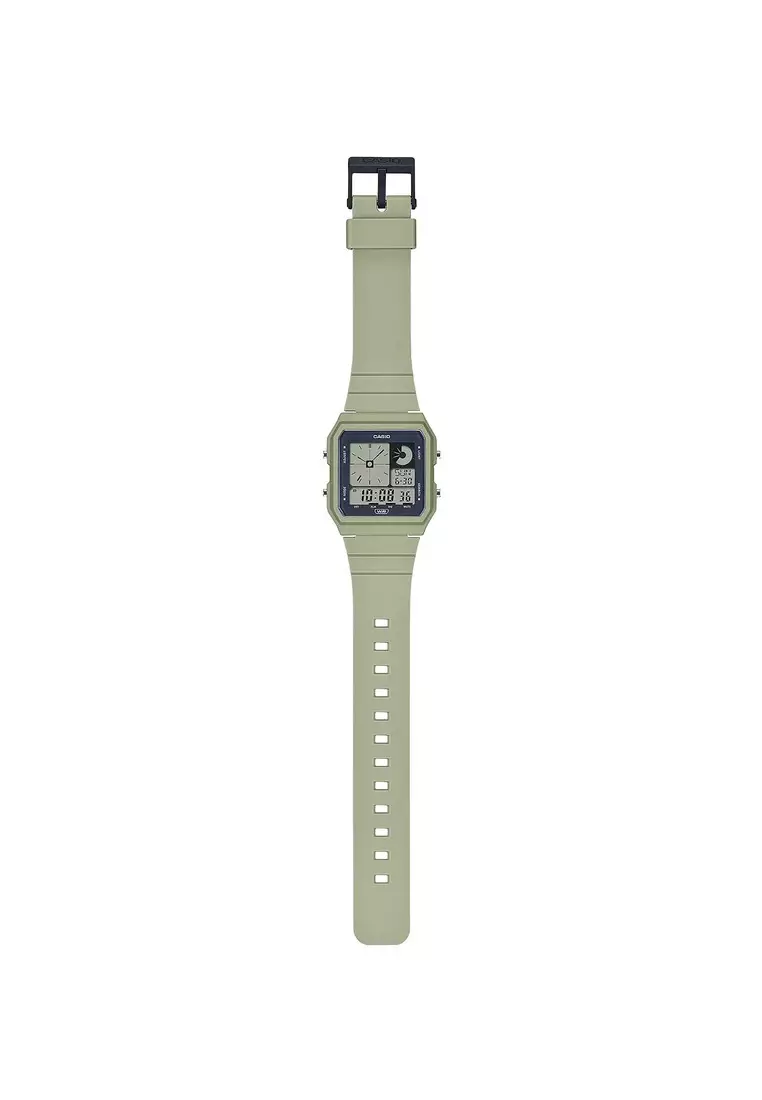 Pop Series LF-20W-3A Men's Digital Sports Watch with Green Resin Band