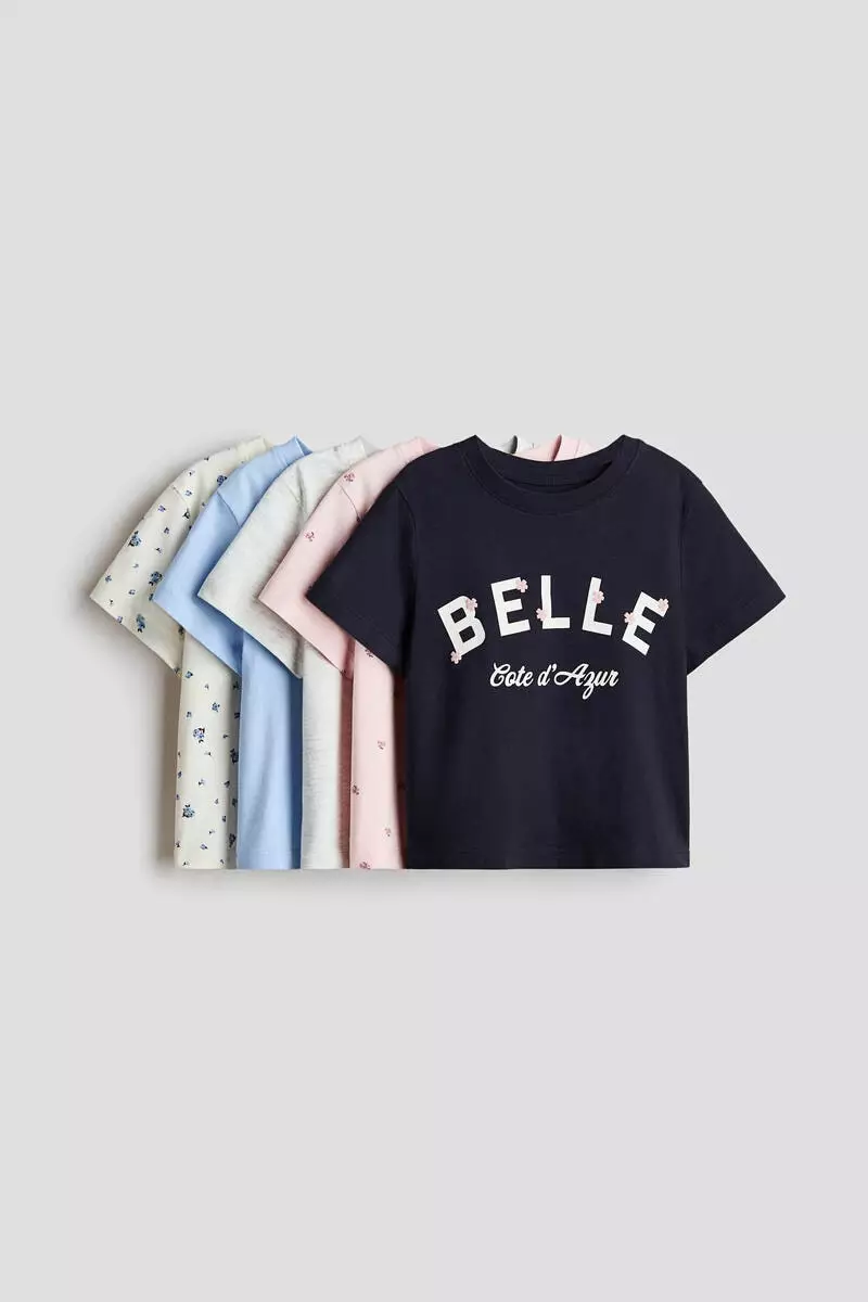 5-pack cotton T-shirts